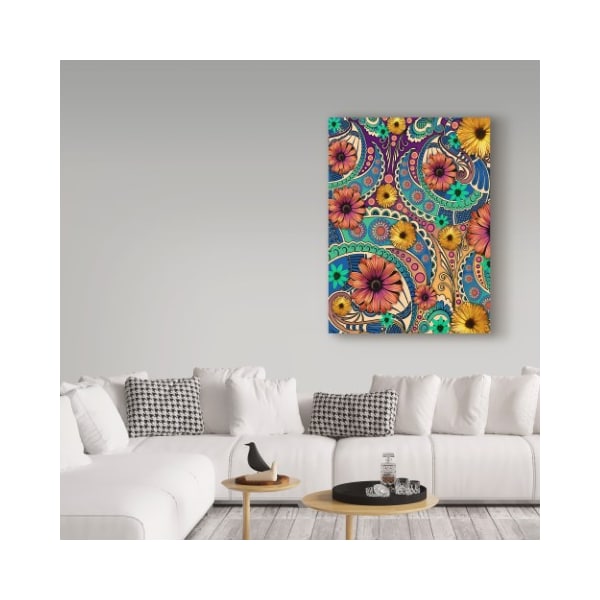 Trademark Fine Art Fusion Idol Arts 'Petals And Paisley' Canvas Art, 35x47 - ALI34859-C3547GG