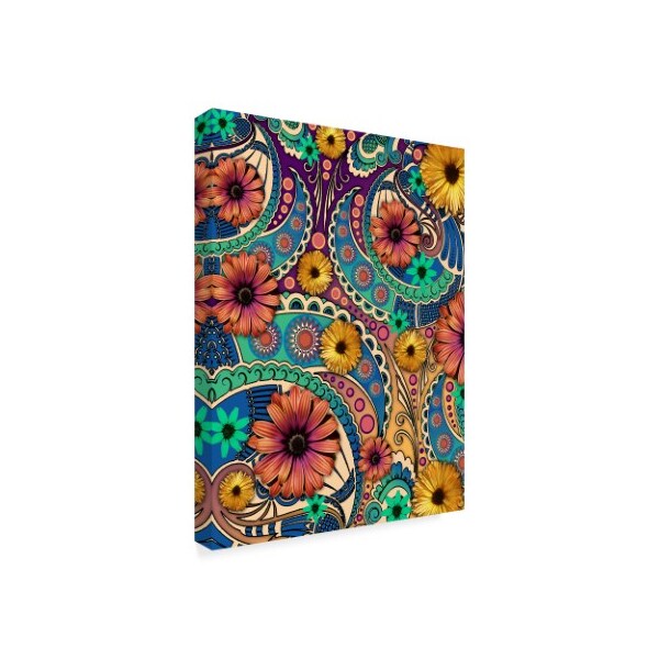 Trademark Fine Art Fusion Idol Arts 'Petals And Paisley' Canvas Art, 35x47 - ALI34859-C3547GG
