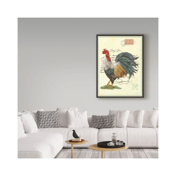 Trademark Fine Art Jean Plout 'Poster Stamp Rooster' Canvas Art, 35x47 - ALI37463-C3547GG