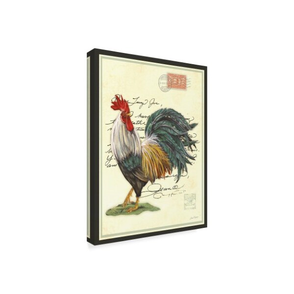 Trademark Fine Art Jean Plout 'Poster Stamp Rooster' Canvas Art, 35x47 - ALI37463-C3547GG