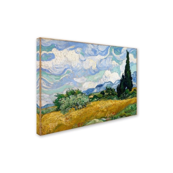 Trademark Fine Art Vincent van Gogh 'Yellow Wheat and Cypresses' Canvas Art, 14x19 - AA01273-C1419GG
