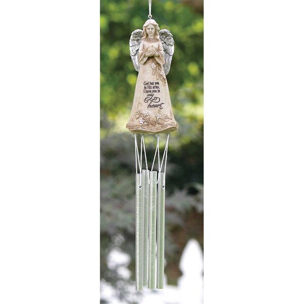 Dicksons 5 in. Angel Wind Chime, God Had You in His Arms I Have You in My Heart - 246204