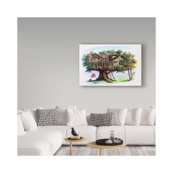 Trademark Fine Art D. Rusty Rust 'Treehouse' Canvas Art, 22x32 - ALI25843-C2232GG