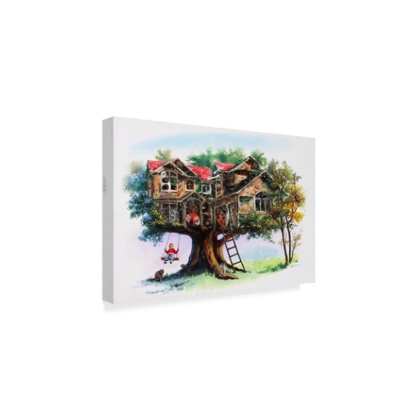 Trademark Fine Art D. Rusty Rust 'Treehouse' Canvas Art, 22x32 - ALI25843-C2232GG