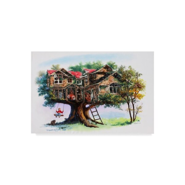 Trademark Fine Art D. Rusty Rust 'Treehouse' Canvas Art, 22x32 - ALI25843-C2232GG