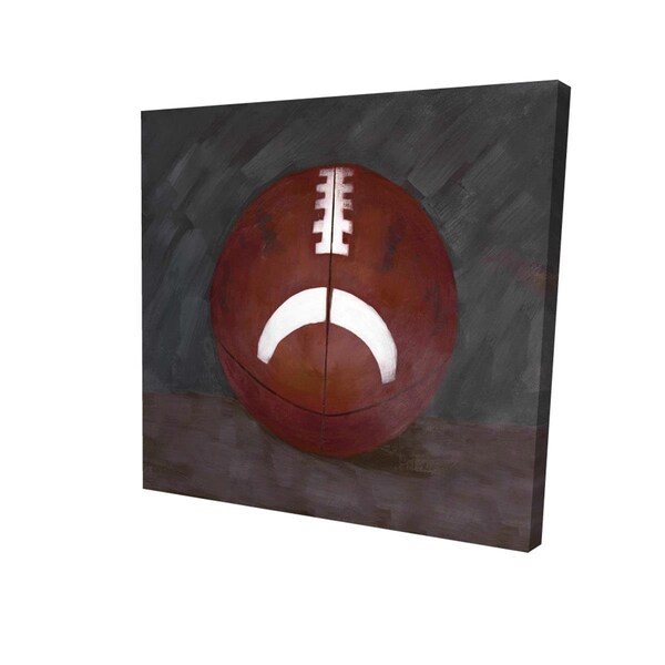 Begin Home Decor 16 x 16 in. Football Ball-Print on Canvas - 2080-1616-SP11