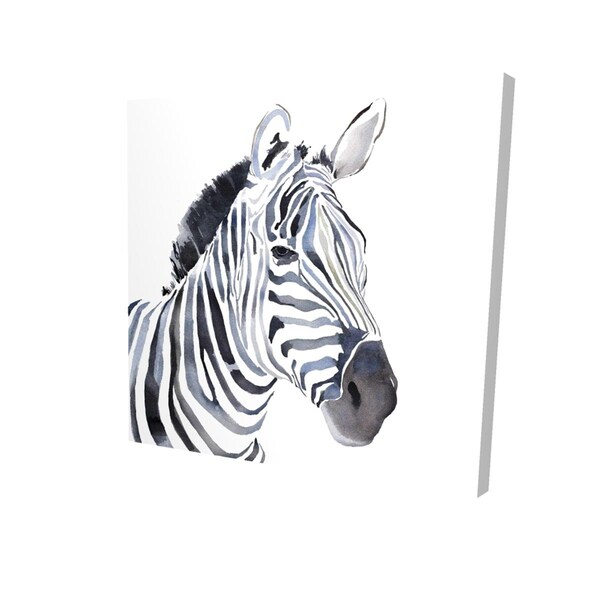 Begin Home Decor 32 x 32 in. Watercolor Zebra-Print on Canvas - 2080-3232-AN411
