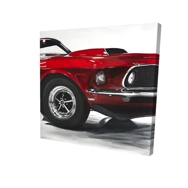 Begin Home Decor 16 x 16 in. Classic Red Car-Print on Canvas - 2080-1616-TR78