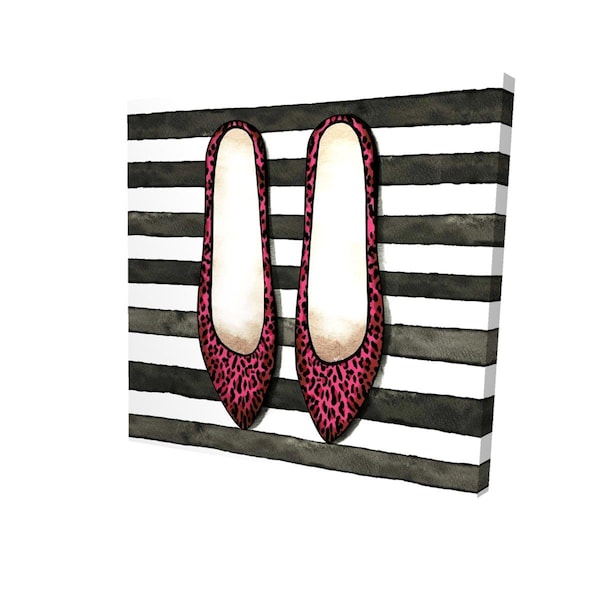 Fondo 32 x 32 in. Leopard Pink Shoes-Print on Canvas - FO2795094
