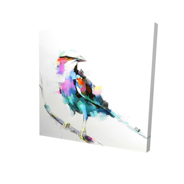 Fondo 32 x 32 in. Colorful Abstract Bird on A Branch-Print on Canvas - FO2793861