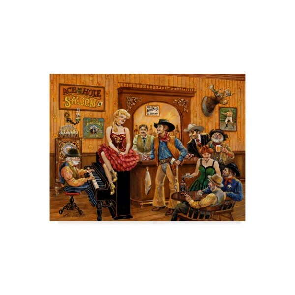 Trademark Fine Art Lee Dubin 'Wild Wild West Saloon' Canvas Art, 14x19 - ALI42091-C1419GG