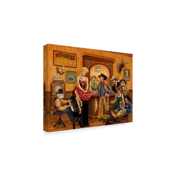 Trademark Fine Art Lee Dubin 'Wild Wild West Saloon' Canvas Art, 14x19 - ALI42091-C1419GG
