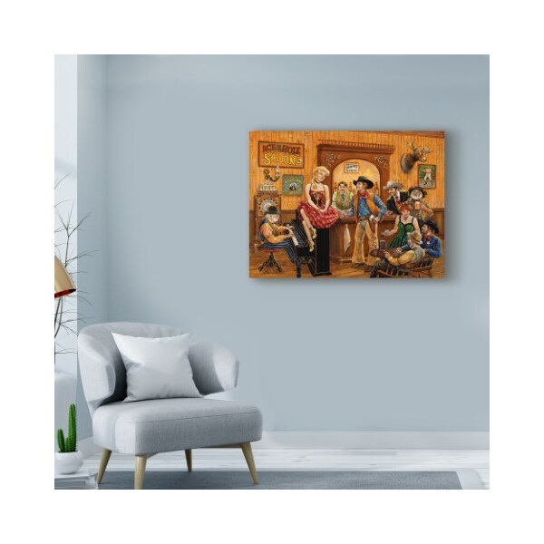 Trademark Fine Art Lee Dubin 'Wild Wild West Saloon' Canvas Art, 14x19 - ALI42091-C1419GG