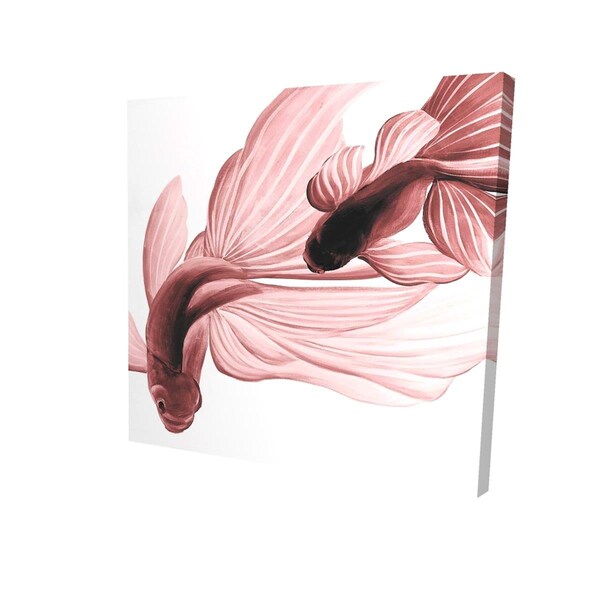 Begin Home Decor 32 x 32 in. Red Betta Fish-Print on Canvas - 2080-3232-AN177-1