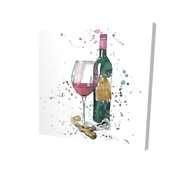 Fondo 32 x 32 in. Bottle of Red Wine-Print on Canvas - FO2790375