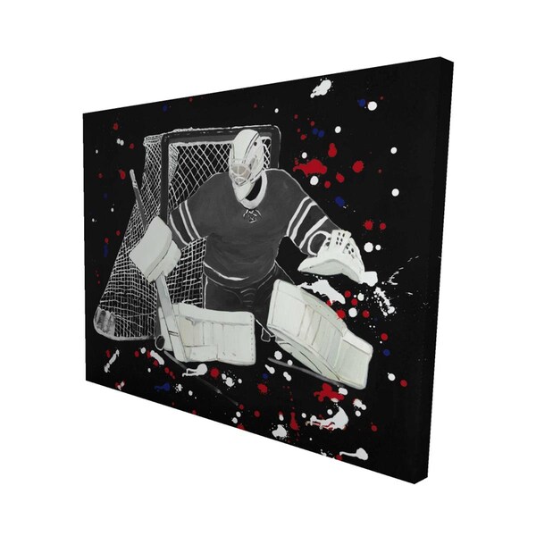 Begin Home Decor 16 x 20 in. Goalkeeper Hockey Goal-Print on Canvas - 2080-1620-SP73-1