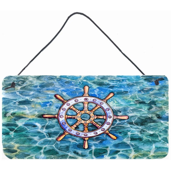 Carolines Treasures Steering Wheel Helm Wall or Door Hanging Prints - BB5349DS812