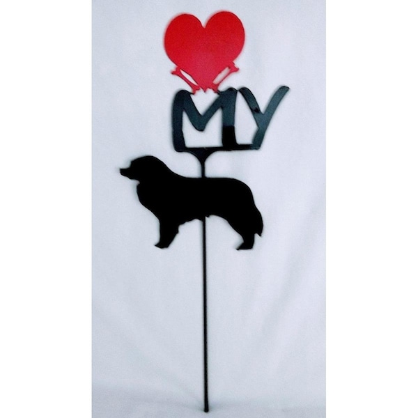 The Lazy Scroll Bernese Mountain Dog Love My Heart Sign - BERNESEHEART