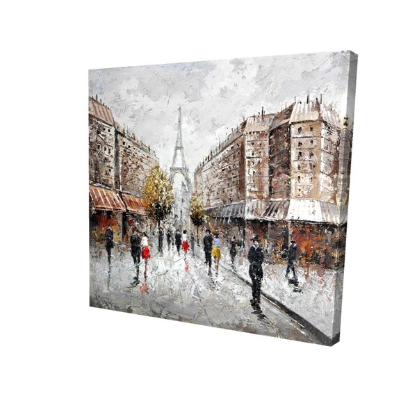 Fondo 16 x 16 in. Paris Busy Street-Print on Canvas - FO2785610