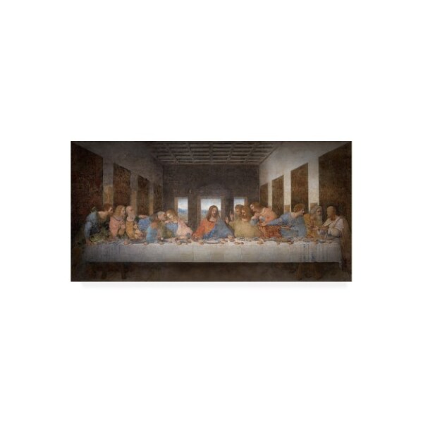 Trademark Fine Art Leonardo Da Vinci 'The Last Supper Da Vinci' Canvas Art, 16x32 - IC00523-C1632GG