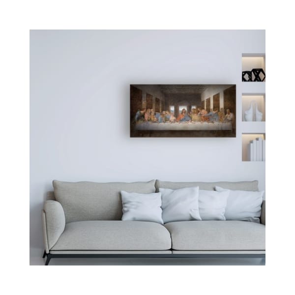 Trademark Fine Art Leonardo Da Vinci 'The Last Supper Da Vinci' Canvas Art, 16x32 - IC00523-C1632GG