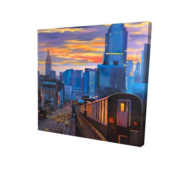 Fondo 32 x 32 in. Subway In New-York City-Print on Canvas - FO2789392