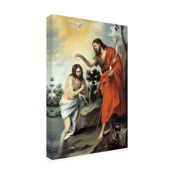 Trademark Fine Art Murillo 'The Baptism of Christ' Canvas Art, 16x24 - AA01787-C1624GG