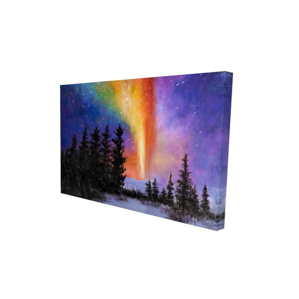 Fondo 12 x 18 in. Aurora Borealis in the Forest-Print on Canvas - FO2772770