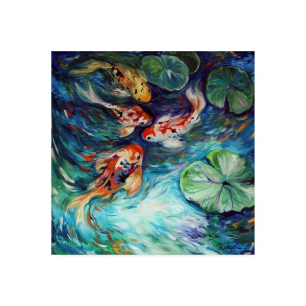Trademark Fine Art Marcia Baldwin 'Dancing Colors Koi' Canvas Art, 24x24 - ALI34617-C2424GG