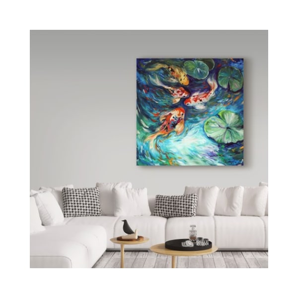 Trademark Fine Art Marcia Baldwin 'Dancing Colors Koi' Canvas Art, 24x24 - ALI34617-C2424GG