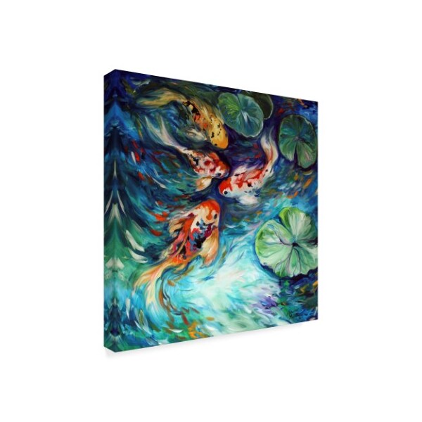 Trademark Fine Art Marcia Baldwin 'Dancing Colors Koi' Canvas Art, 24x24 - ALI34617-C2424GG
