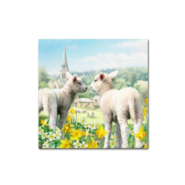 Trademark Fine Art The Macneil Studio 'Easter Lambs' Canvas Art, 18x18 - ALI8524-C1818GG