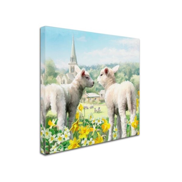 Trademark Fine Art The Macneil Studio 'Easter Lambs' Canvas Art, 18x18 - ALI8524-C1818GG