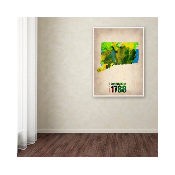 Trademark Fine Art Naxart 'Connecticut Watercolor Map' Canvas Art, 14x19 - ALI0144-C1419GG
