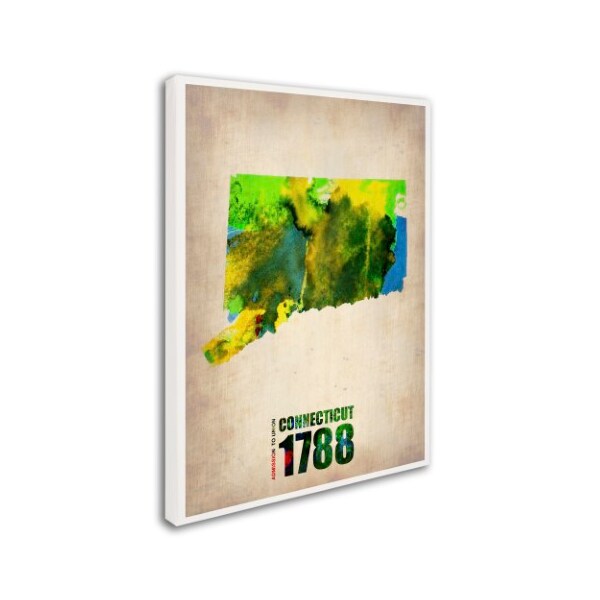 Trademark Fine Art Naxart 'Connecticut Watercolor Map' Canvas Art, 14x19 - ALI0144-C1419GG