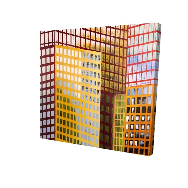 Begin Home Decor 32 x 32 in. Skyscrapers-Print on Canvas - 2080-3232-CI234