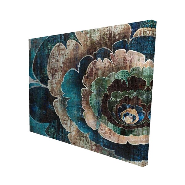 Fondo 16 x 20 in. Blue Flower Montage-Print on Canvas - FO2793509
