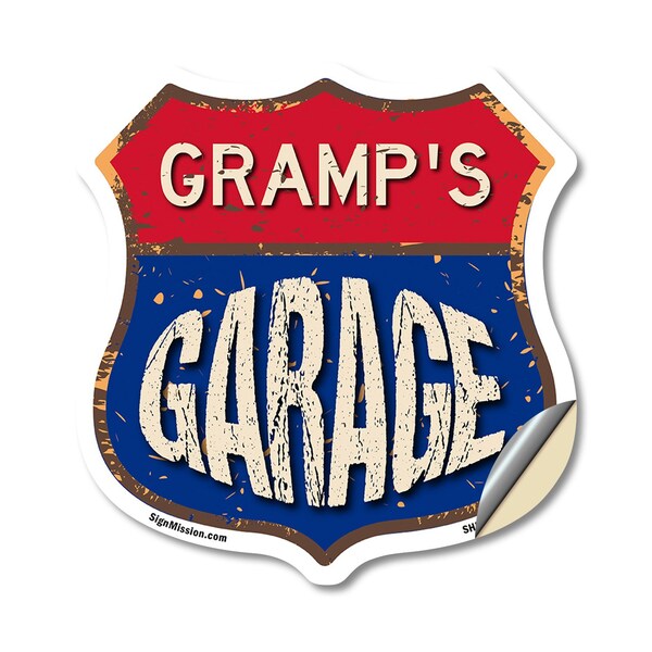 Signmission Gramp's Garage, 18 Inch X 18 Inch, Vinyl Decal - SHI-D-18-383-GRAMP