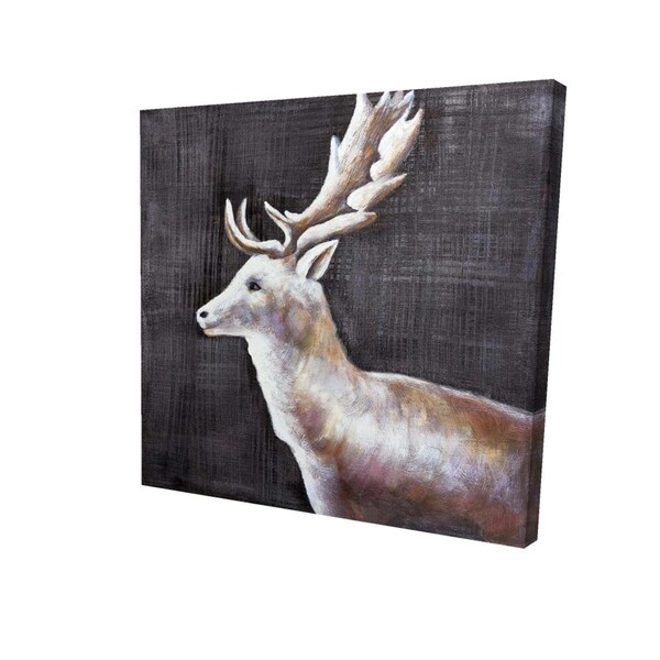 Fondo 12 x 12 in. Deer Profile View in the Dark-Print on Canvas - FO2772693