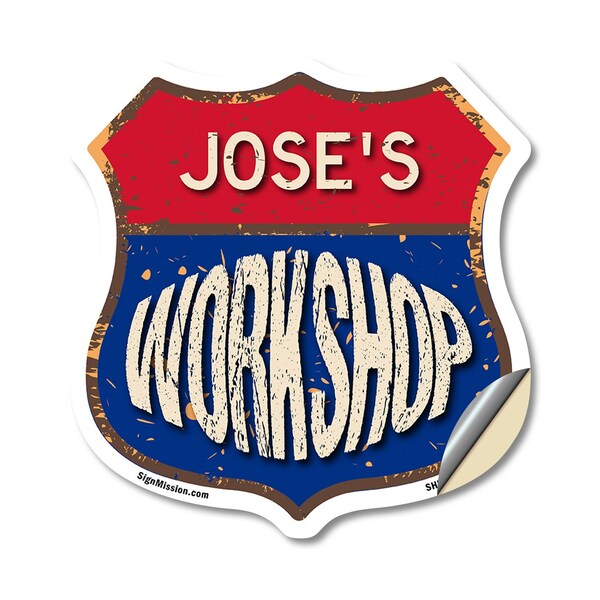 Signmission Jose's Workshop, 12 Inch X 12 Inch, Vinyl Decal - SHI-D-12-489-JOSE