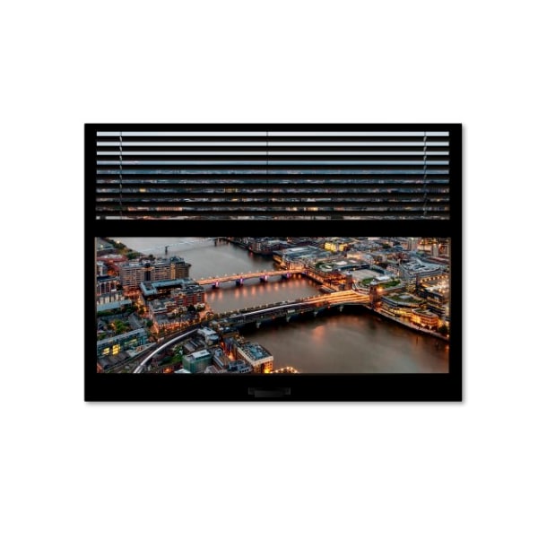 Trademark Fine Art Philippe Hugonnard 'Window View London at Dusk 1' Canvas Art, 24x32 - PH0042-C2432GG