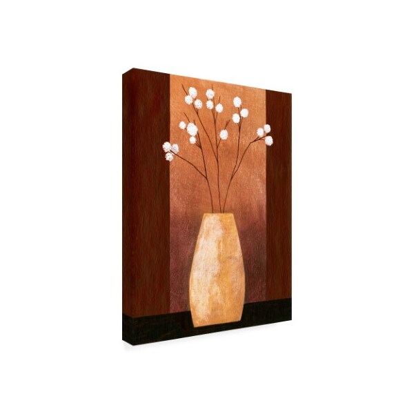 Trademark Fine Art Pablo Esteban 'Pot Floor Vase On Burgundy' Canvas Art, 18x24 - ALI45159-C1824GG