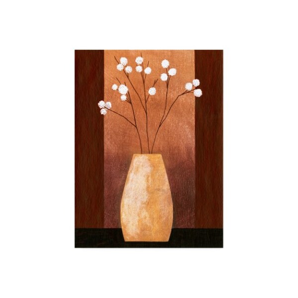 Trademark Fine Art Pablo Esteban 'Pot Floor Vase On Burgundy' Canvas Art, 18x24 - ALI45159-C1824GG