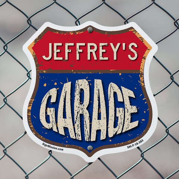 Signmission Jeffrey's Garage, 6 Inch X 6 Inch, Plastic Sign - SHI-P-6-383-JEFFREY