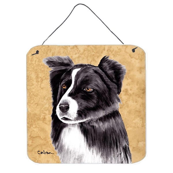 Micasa Border Collie Aluminium Metal Wall or Door Hanging Prints - MI231656