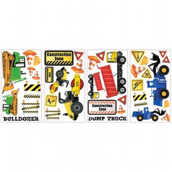 Roommates Roommates RMK2330SCS Construction Trucks Peel and Stick Wall Decals - RMK2330SCS