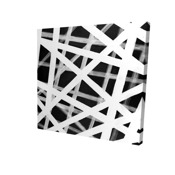Begin Home Decor 16 x 16 in. Geometric Stripes-Print on Canvas - 2080-1616-AB31-1