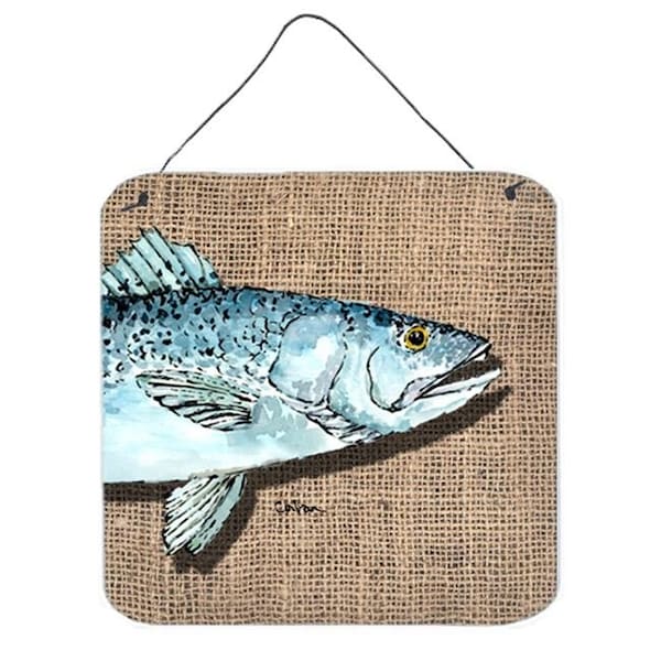 Jensendistributionservices Fish Speckled Trout Aluminium Metal Wall Or Door Hanging Prints - MI628688