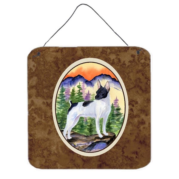Micasa Rat Terrier Aluminium Metal Wall Or Door Hanging Prints 6 x 6 In. - MI236176