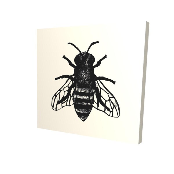 Begin Home Decor 16 x 16 in. Bee-Print on Canvas - 2080-1616-AN475